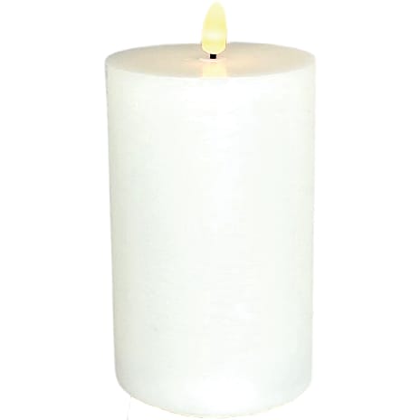LED lys Real flame Ø7,5x12 cm - hvid