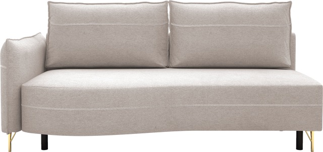 exxpo - sofa fashion Loungesofa »Ortis mit toller Kontrastnaht, Solitärmöbel, bequem, schmale Armlehne« Schlafsofa mit Bettfunktion und Bettkasten, komfortabler Federkern