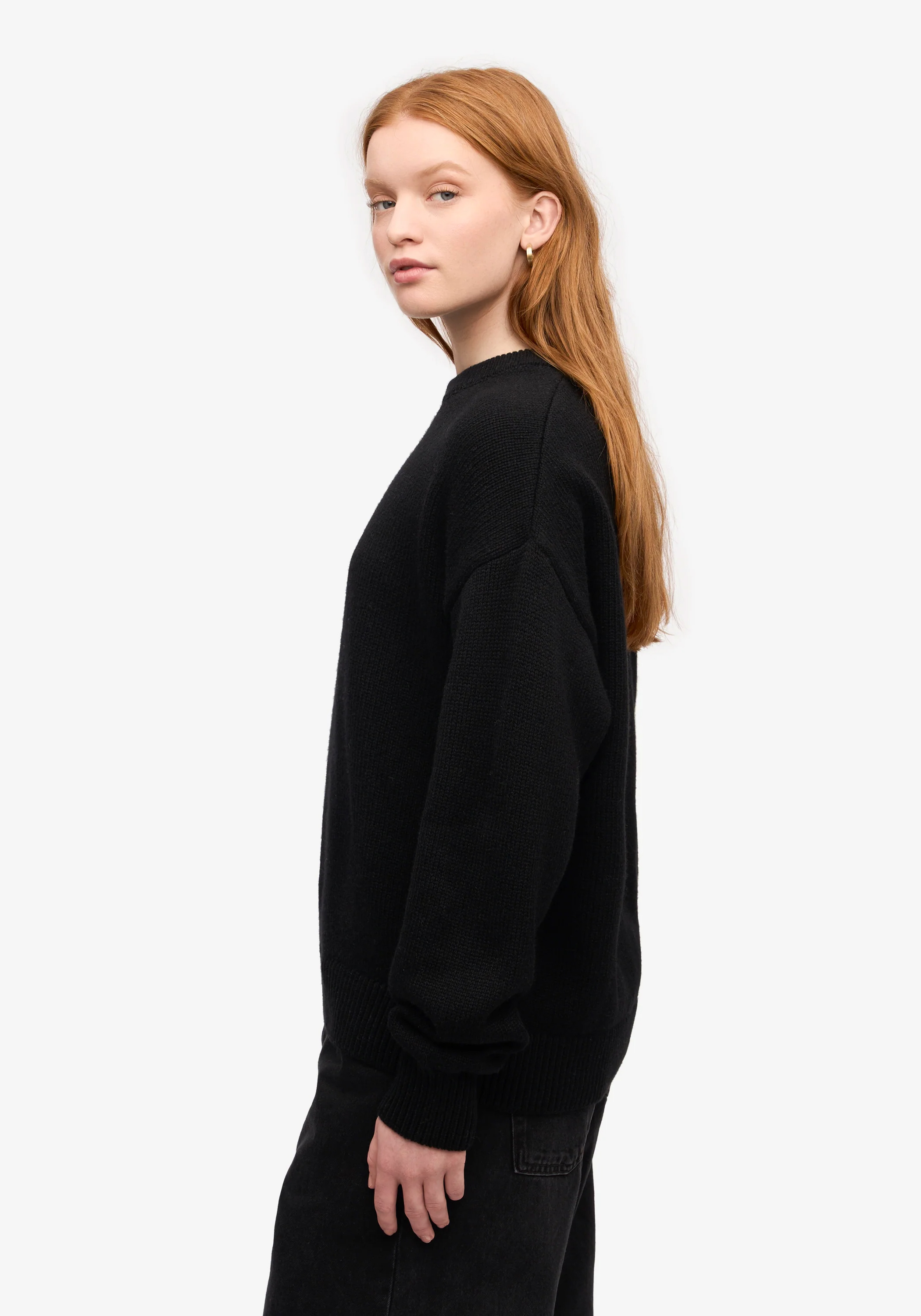 Colorful Standard Oversized Merino-Wollpullover Deep Black