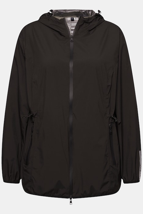 Regenjacke, leicht, Kapuze, 2-Wege-Zipper, wasserdicht
