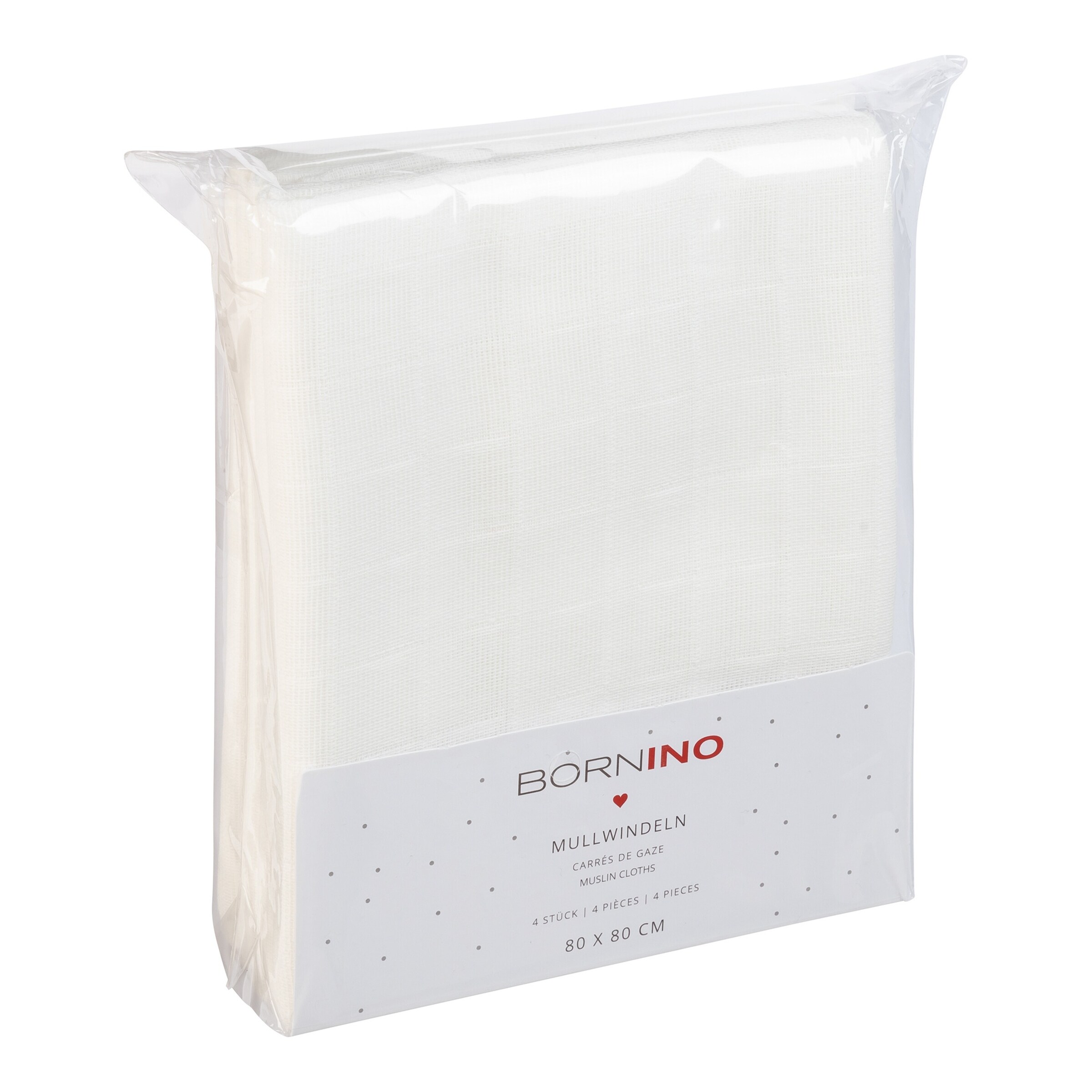 Bornino - Lieblinge 4er-Pack Mullwindeln 80x80 cm