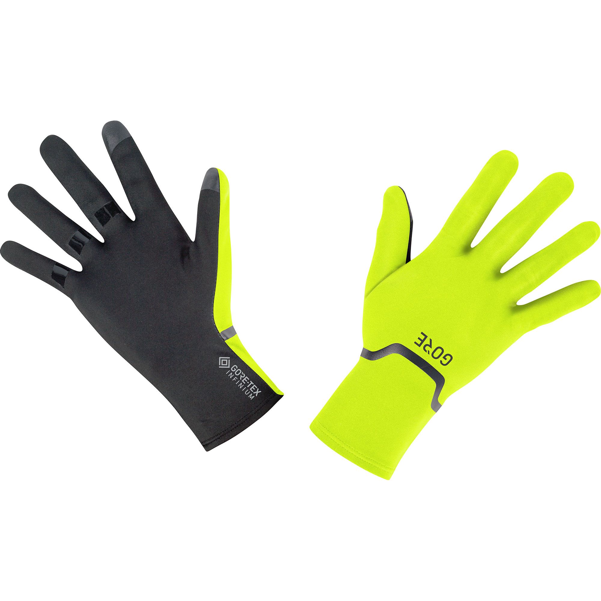 gore gtx stretch gloves neon black