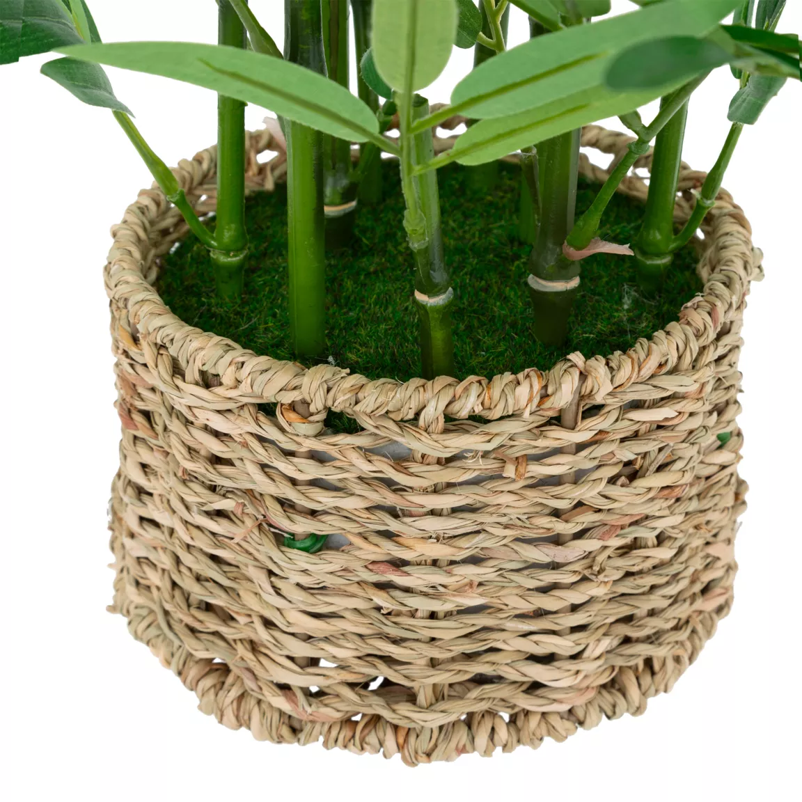 Plante artificielle en pot tressé (H46 cm) Bambou Ly