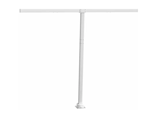 Jeu de poteaux d'auvent blanc 300x245 cm fer