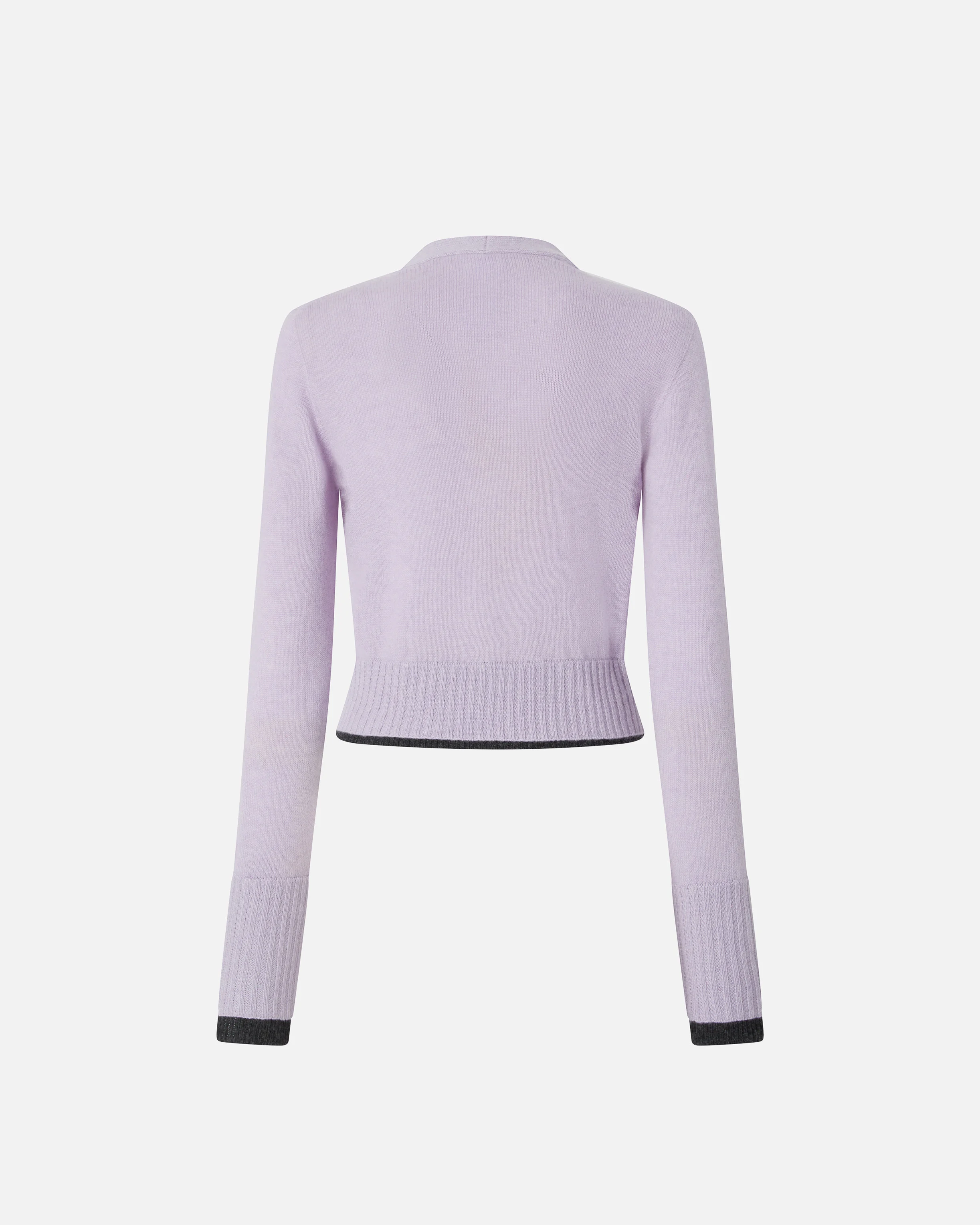 Cardigan court à détails contrastants | Rose