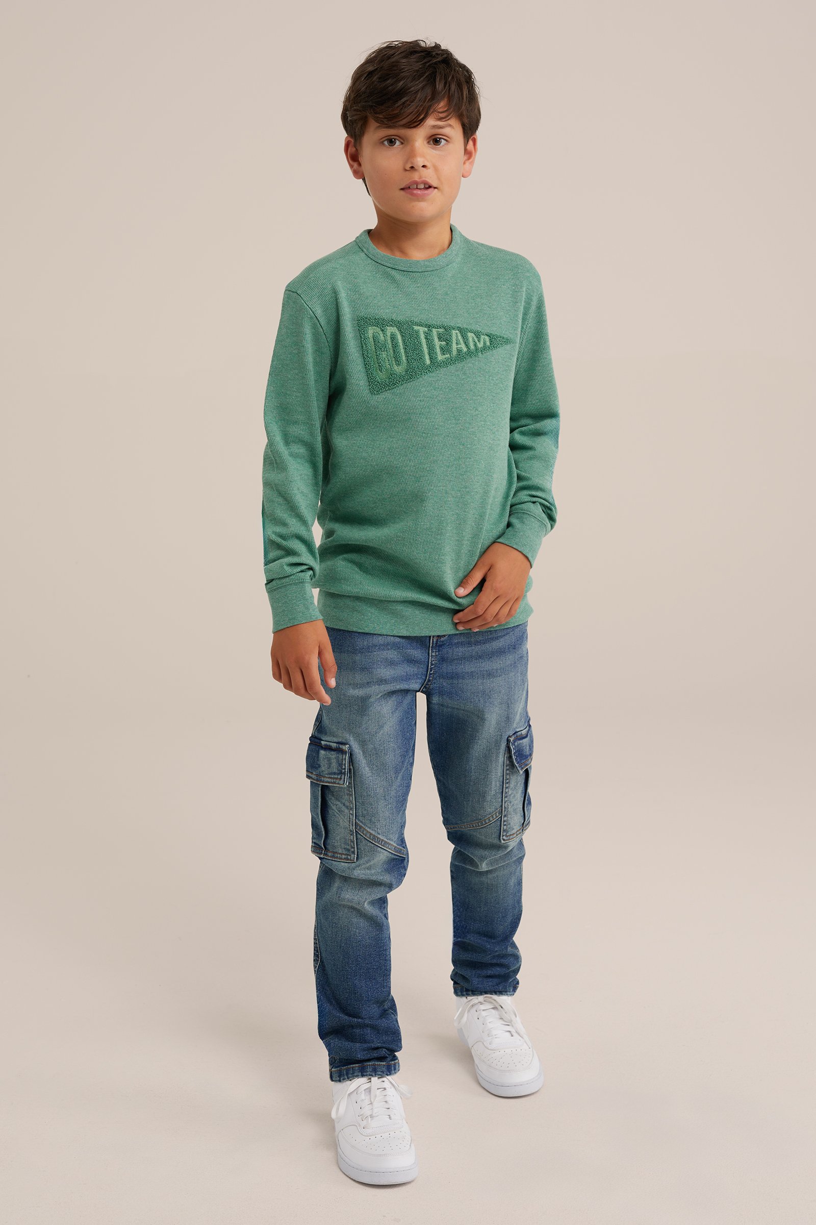 Jongens T-shirt met embroidery Blue Ridge Lichtgroen