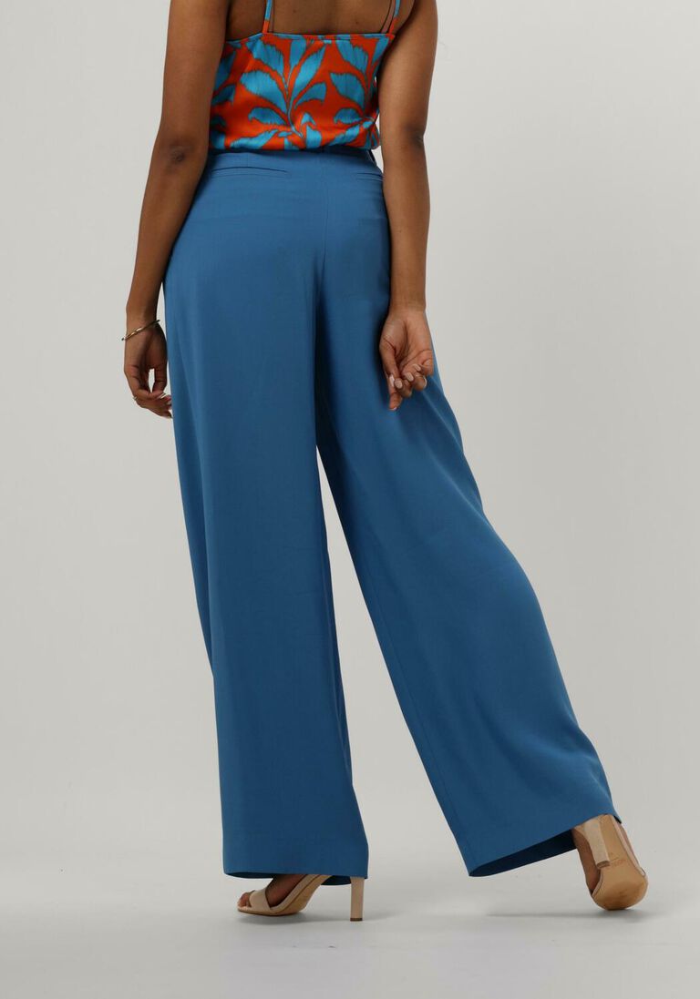 VANILIA blauwe vanilia pantalon crepe tailored wide pant