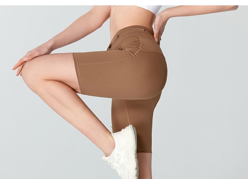 femmal - Yogashorts met trekkoord in de taille