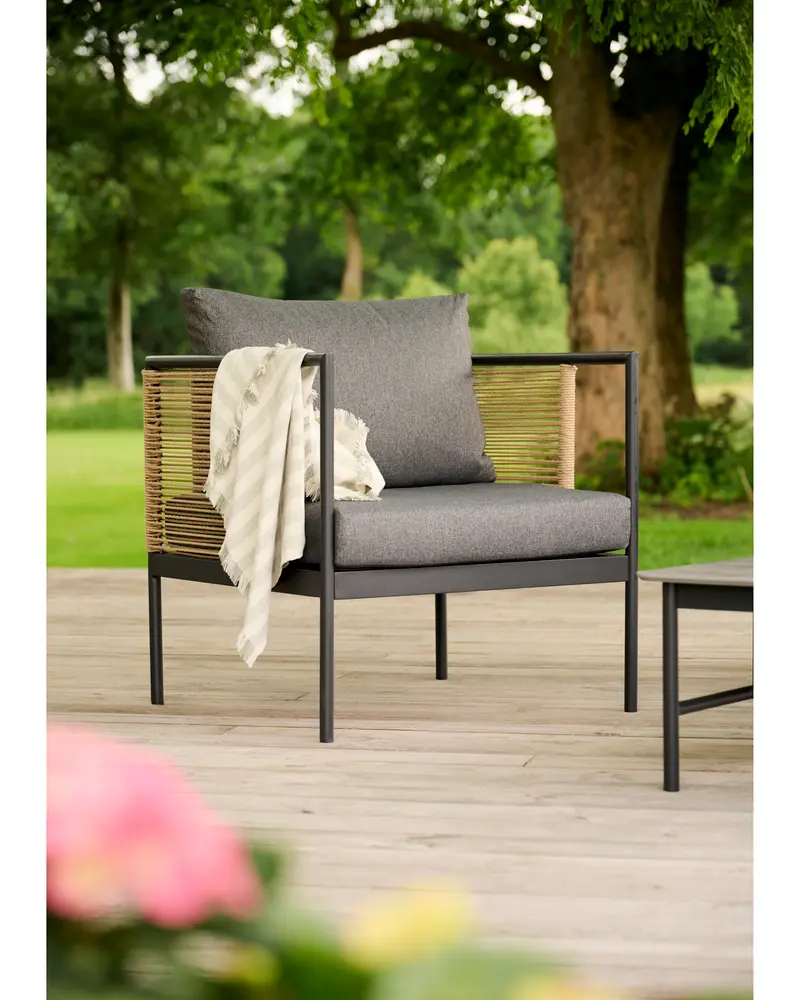 Sofasæt NANA 4 dele - Sort/grå