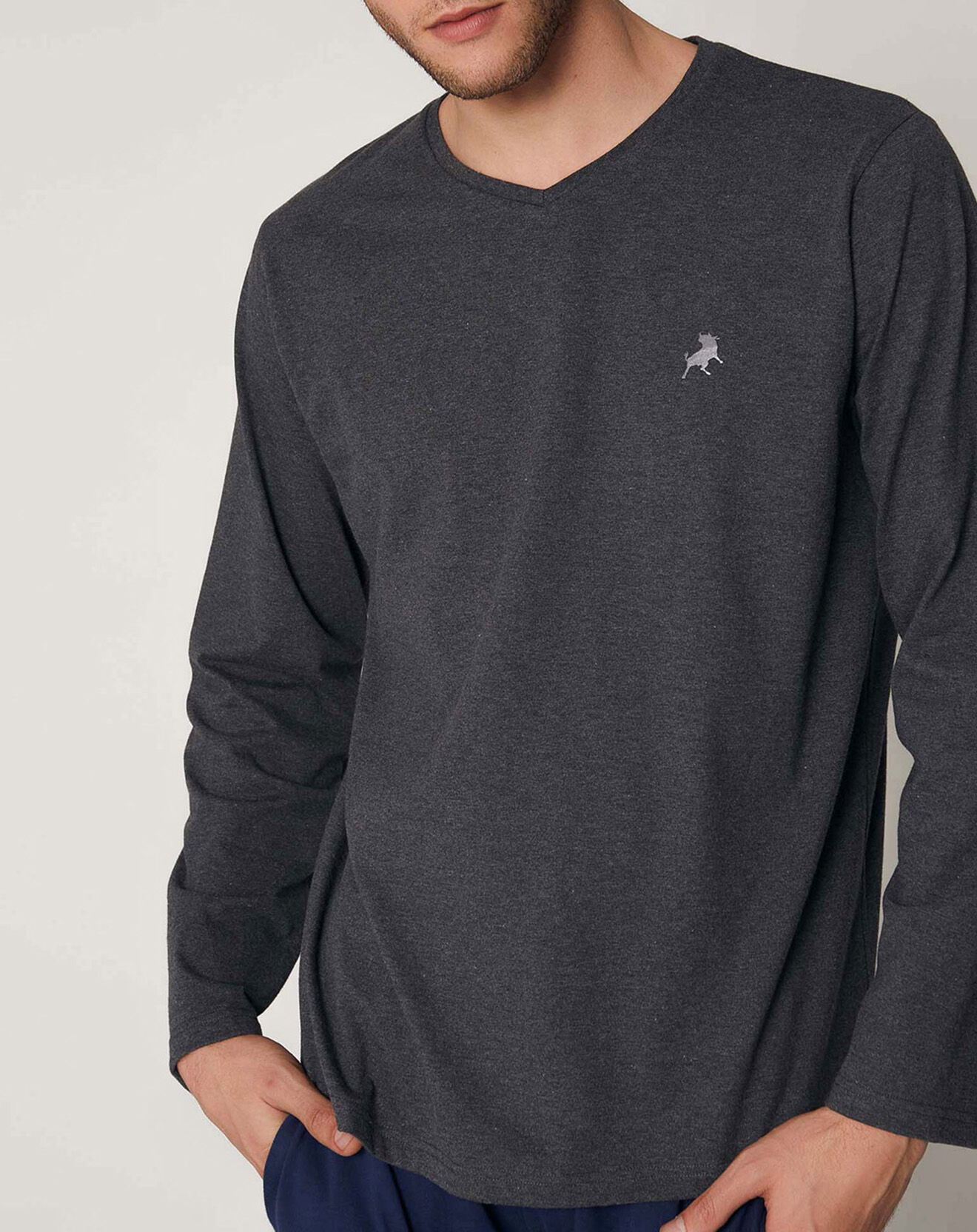 Lois Haut de pyjama VIP gris/vert