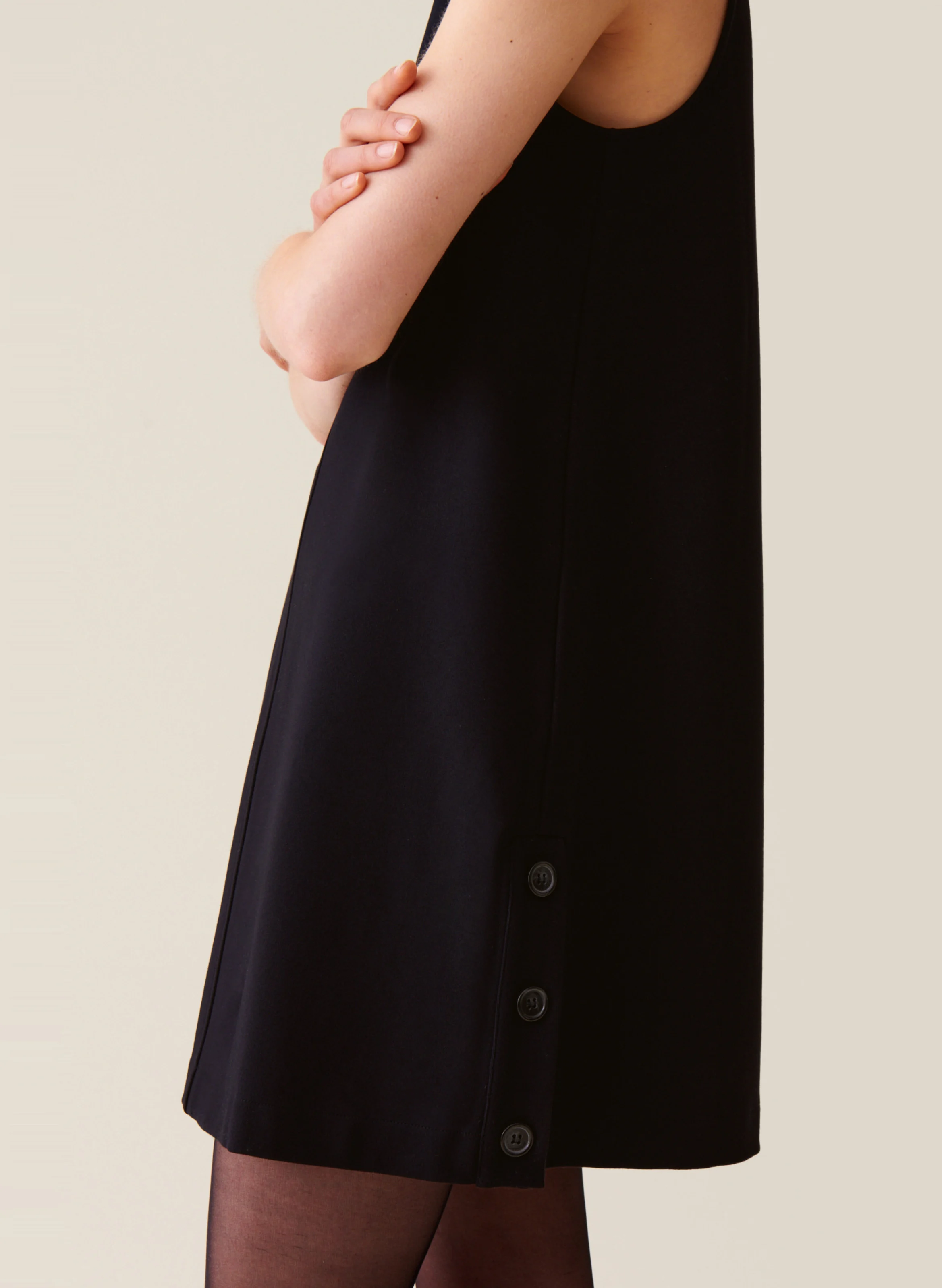 Robe courte sans manches | Bleu