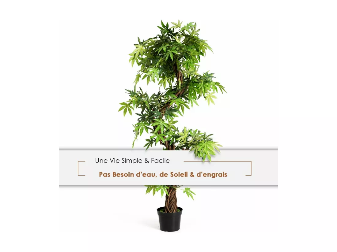 Arbre Artificiel Plante Artificielle en Pot Convient pour Intérieur ou Extérieur 160 cm