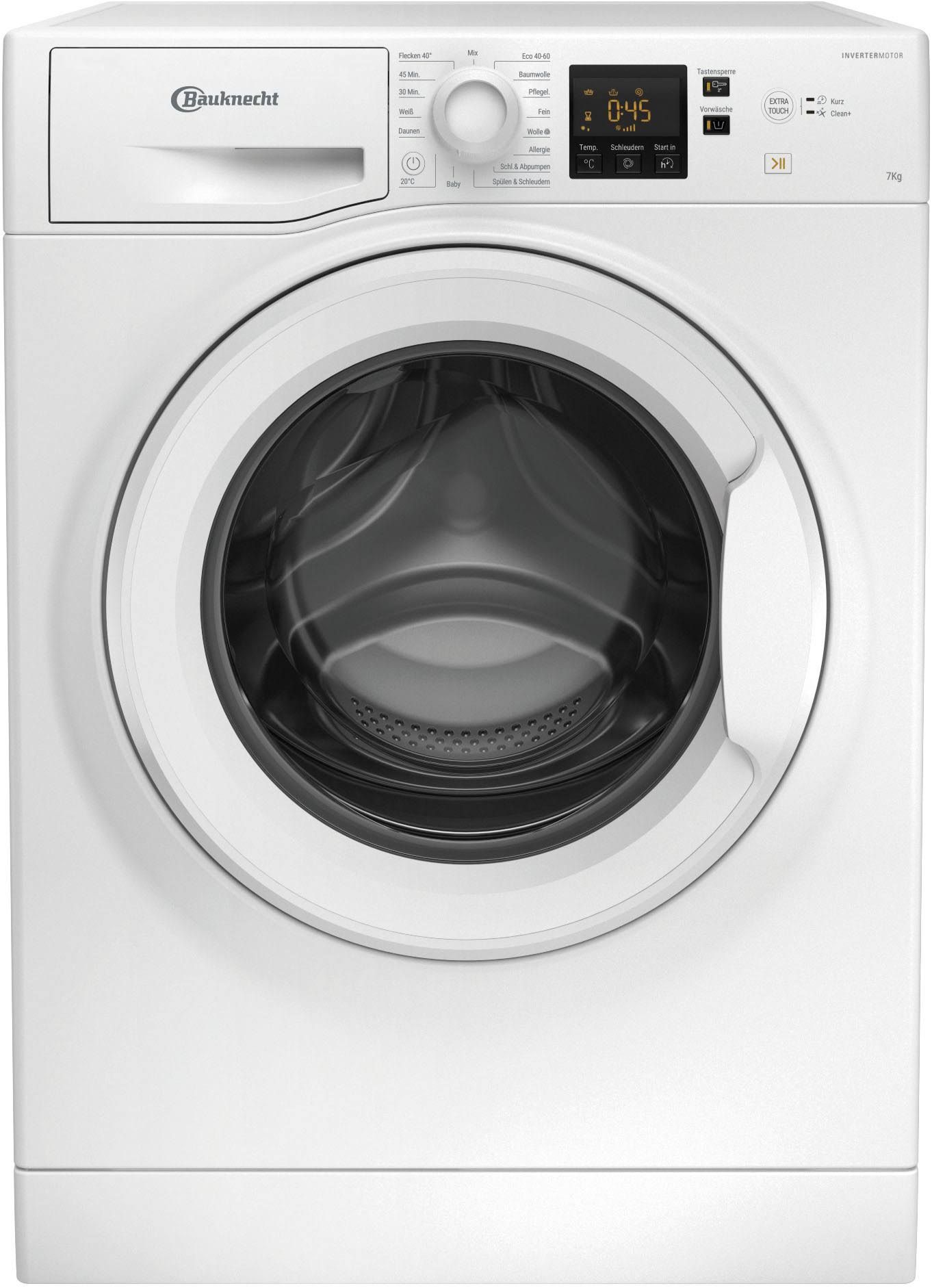 BAUKNECHT Waschmaschine WBP 714A 7 kg 1400 U/min Kurz 45' – saubere Wä