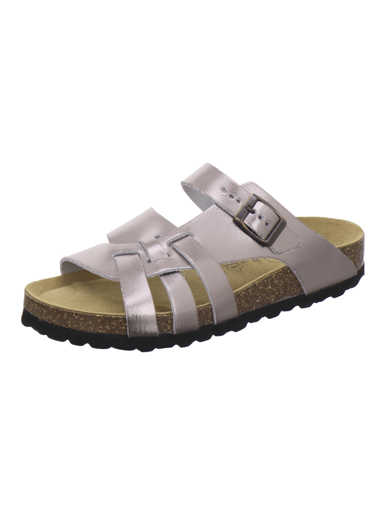 Pantoletten Damen Kralle metallic