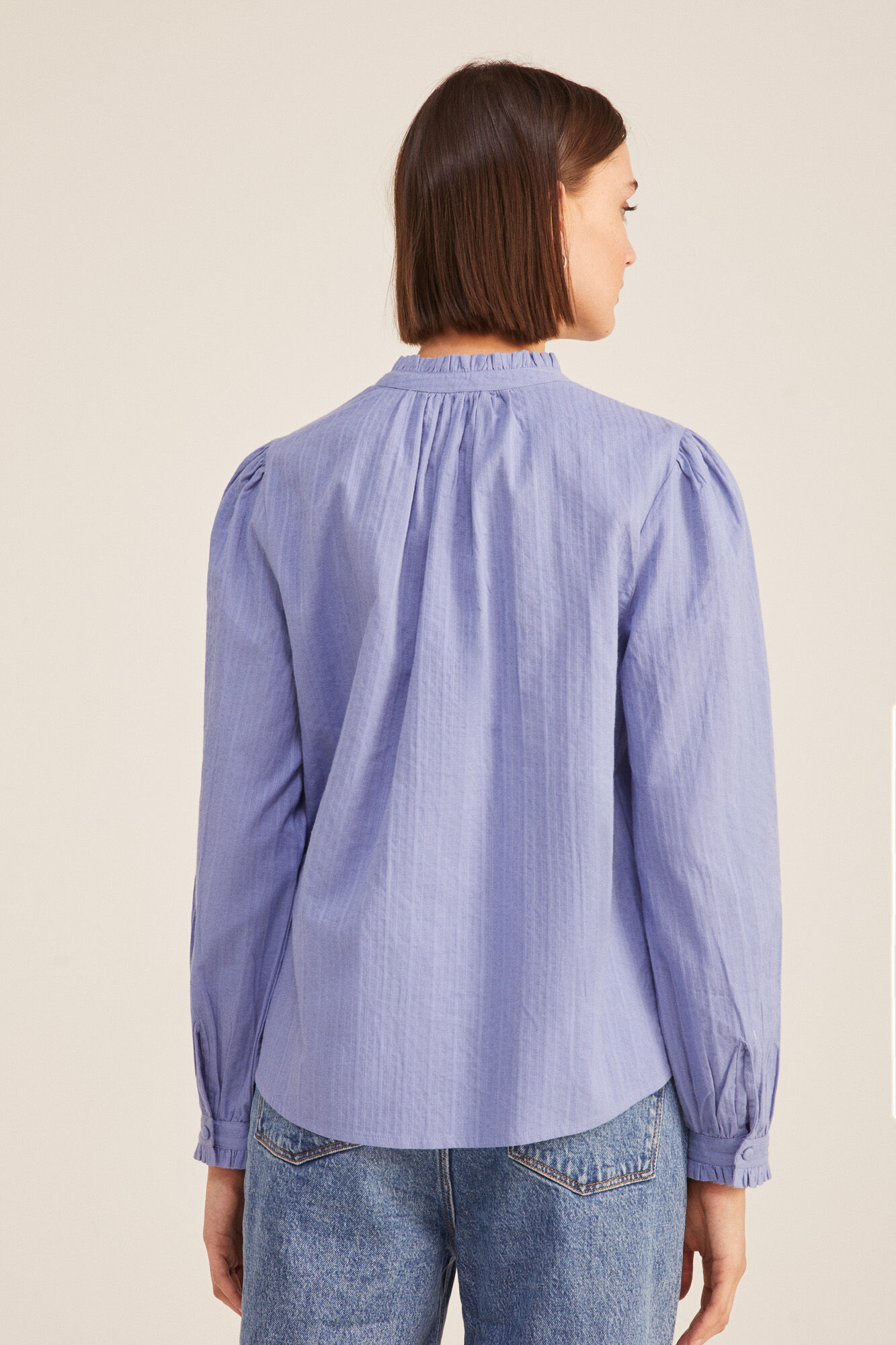 Blusa Dobby - azul índigo