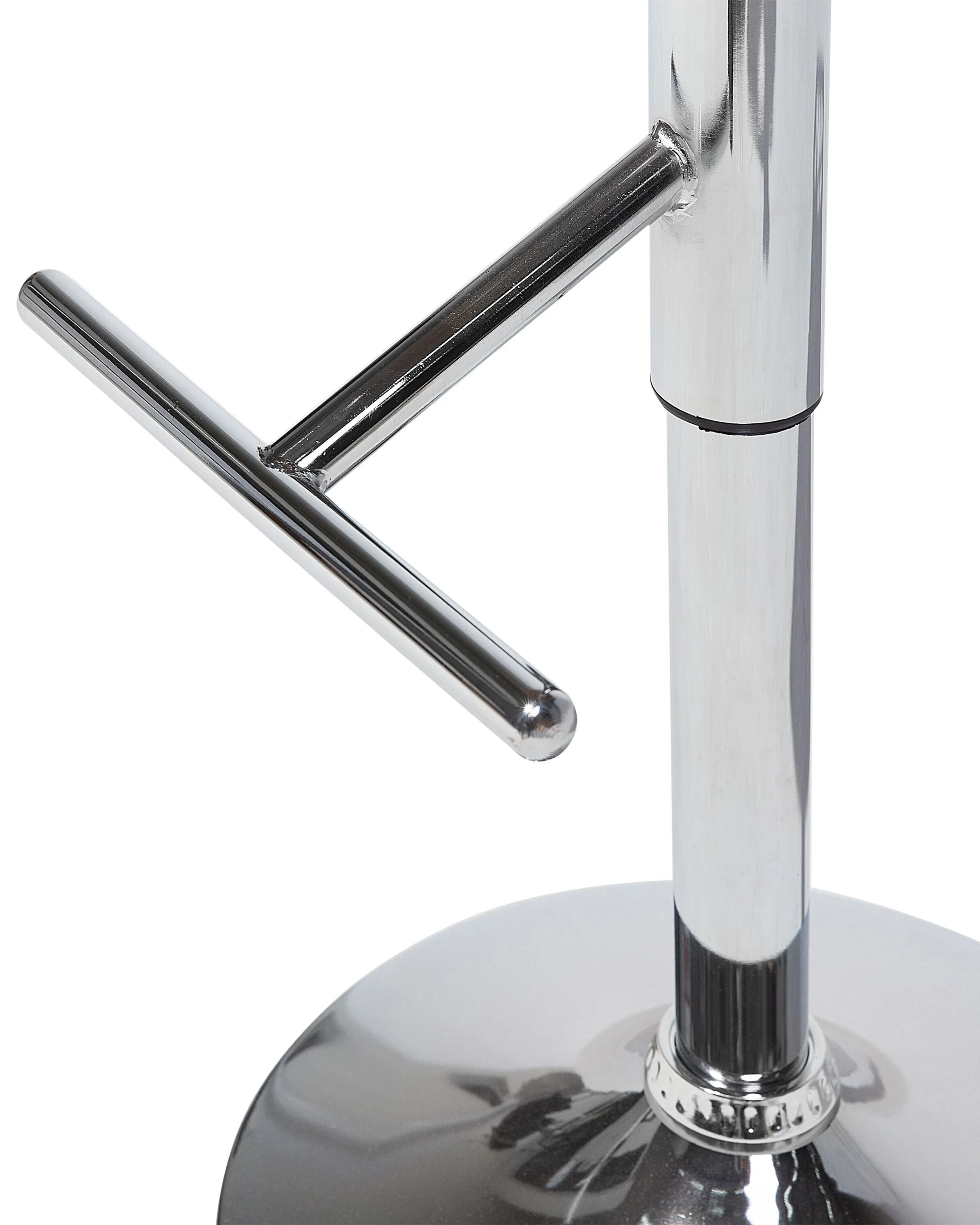 Set van 2 barstoelen PETERSBURG Kunstleer draaibaar Zwart/zilver