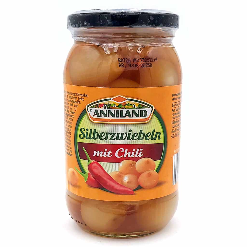 Anniland Silberzwiebeln mit Chili 220g MHD:22.5.25