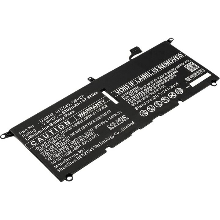 DLH Batterie Li-Pol 7.6V 6842mAh 52Wh - 0H754V / DXGH8 / G8VCF / 0DXGH8 / HK6N5 / WDK63 / G7GV0 / 451-BCRE