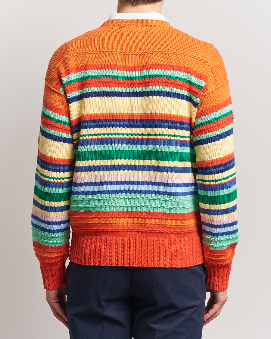 Polo Ralph Lauren Cotton/Linen Stripe Sweater Orange Combo