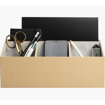 Exacompta OfficeByMe - Organiseur de bureau 4 compartiments - beige
