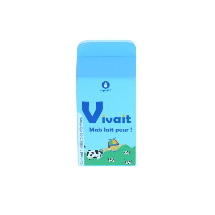 Brique de lait Vivait en bois Mercredi et Patati
