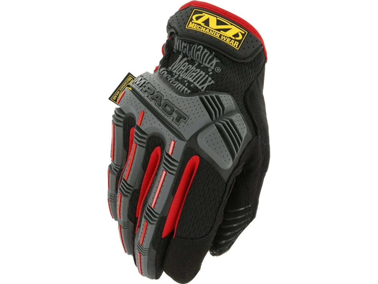 Mechanix Wear Mechanix M-Pact® 52 handsker sort/rød størrelse XXL. Velcro, TrekDry®, syntetisk læder, håndflade, knoer, Armortex®, fingerbeskyttelse, D30® vibrationsbeskyttelse