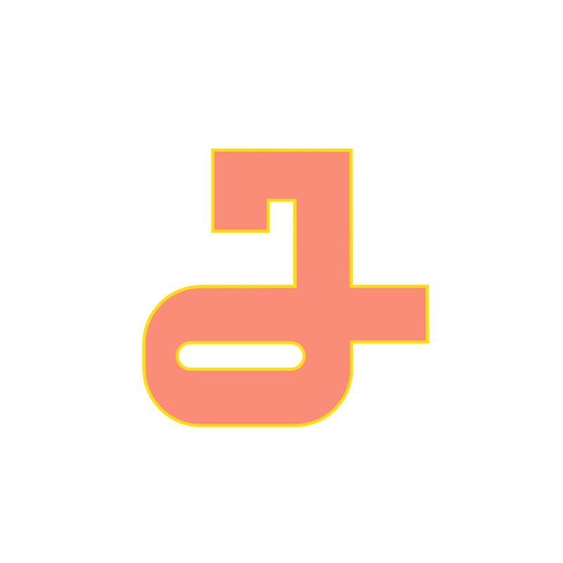 Jolimoi Pin's J Jolimoi orange