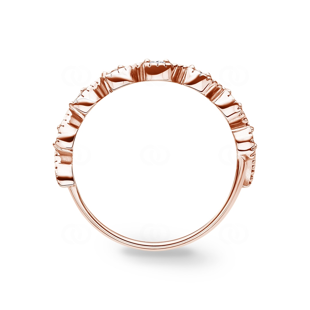 0.21 Karat Diamantring 750/18 K Roségold