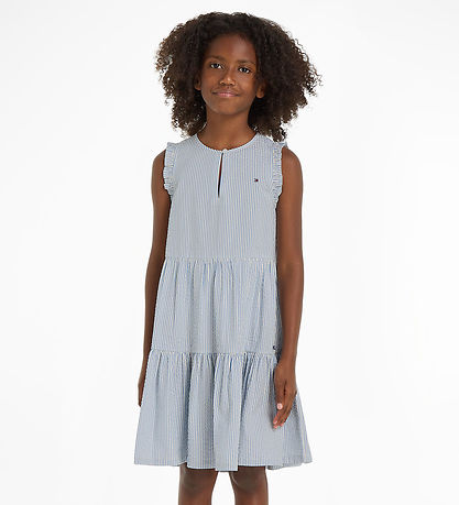 Tommy Hilfiger Kjole - Seersucker - Blåe Spell Stripe