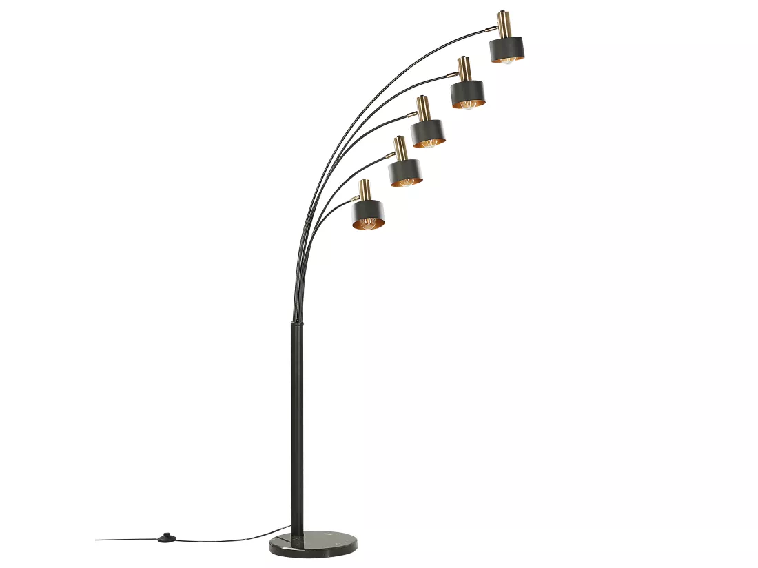 Lampadaire ANBESA Réglable Métal Noir