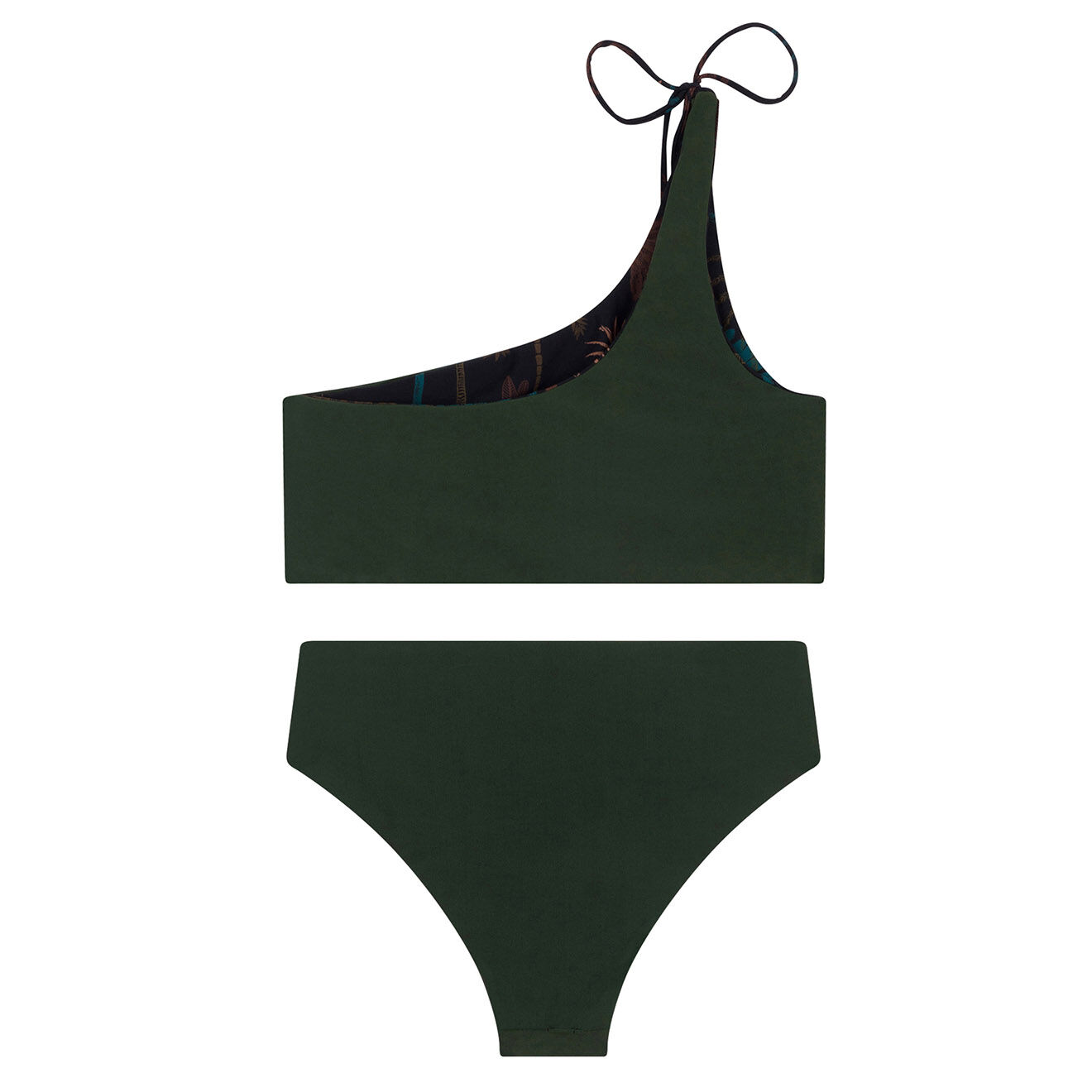 Wild Maillot de bain 2 pièces Island noir/vert