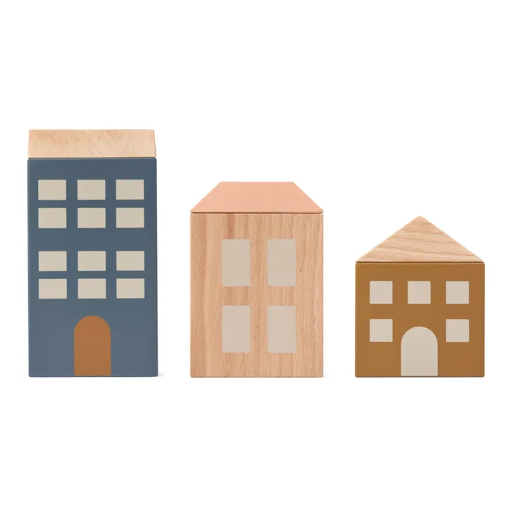 Liewood Maisons en bois - Set de 3 | Tuscany rose multi mix