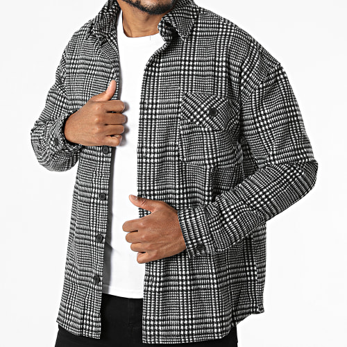 Surchemise A Carreaux KD666 Gris Noir