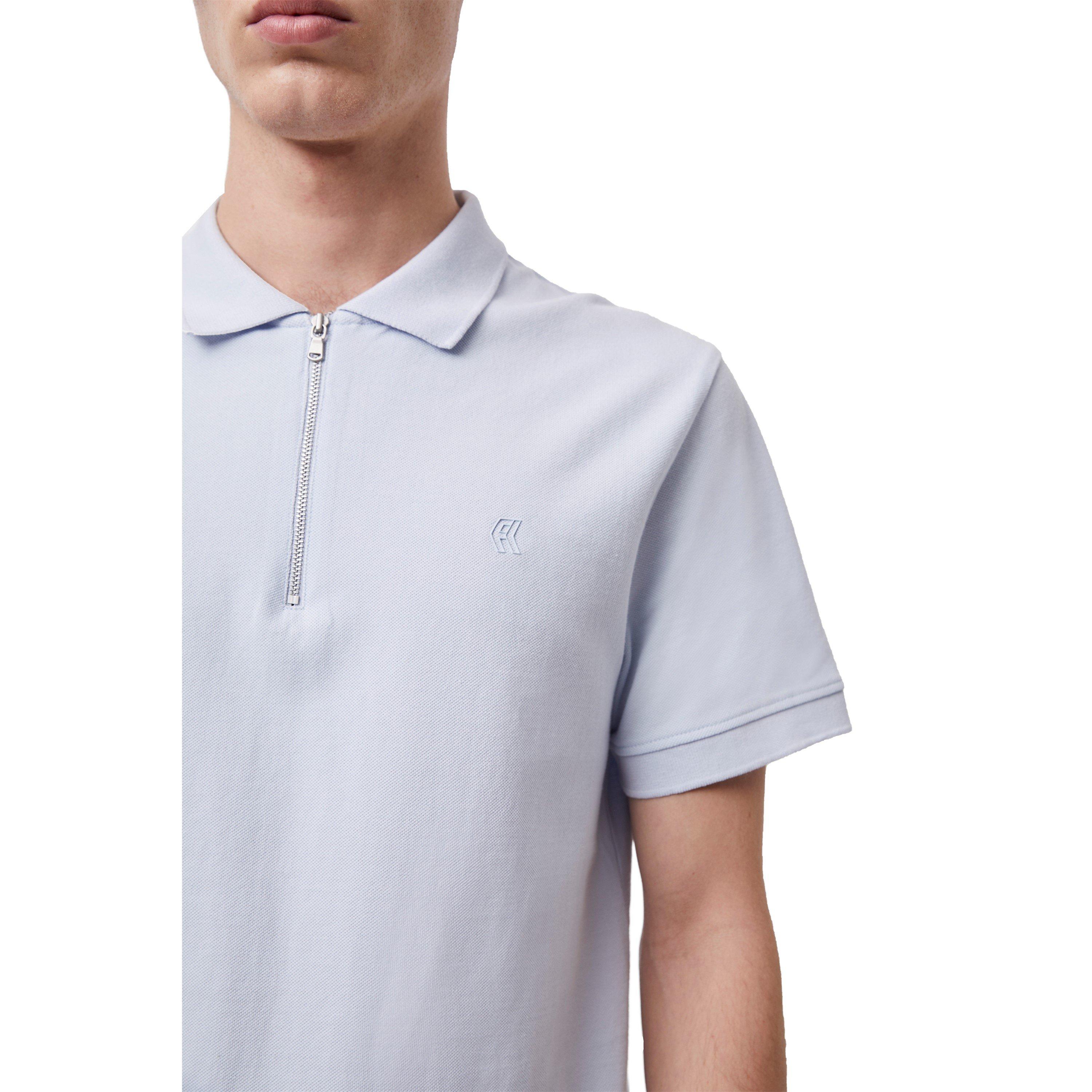 French Connection Zip Up Pique Polo Shirt