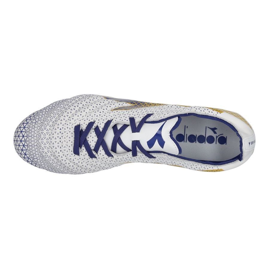 Diadora Brasil Elite GR LT LP12 FG - Blanc/Bleu/Doré