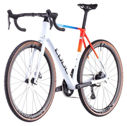 Vélo de Cyclocross Cube Cross Race C:68X TE Shimano Ultegra Di2/GRX Di2 12V 700 mm Blanc Bleu Rouge Teamline 2025