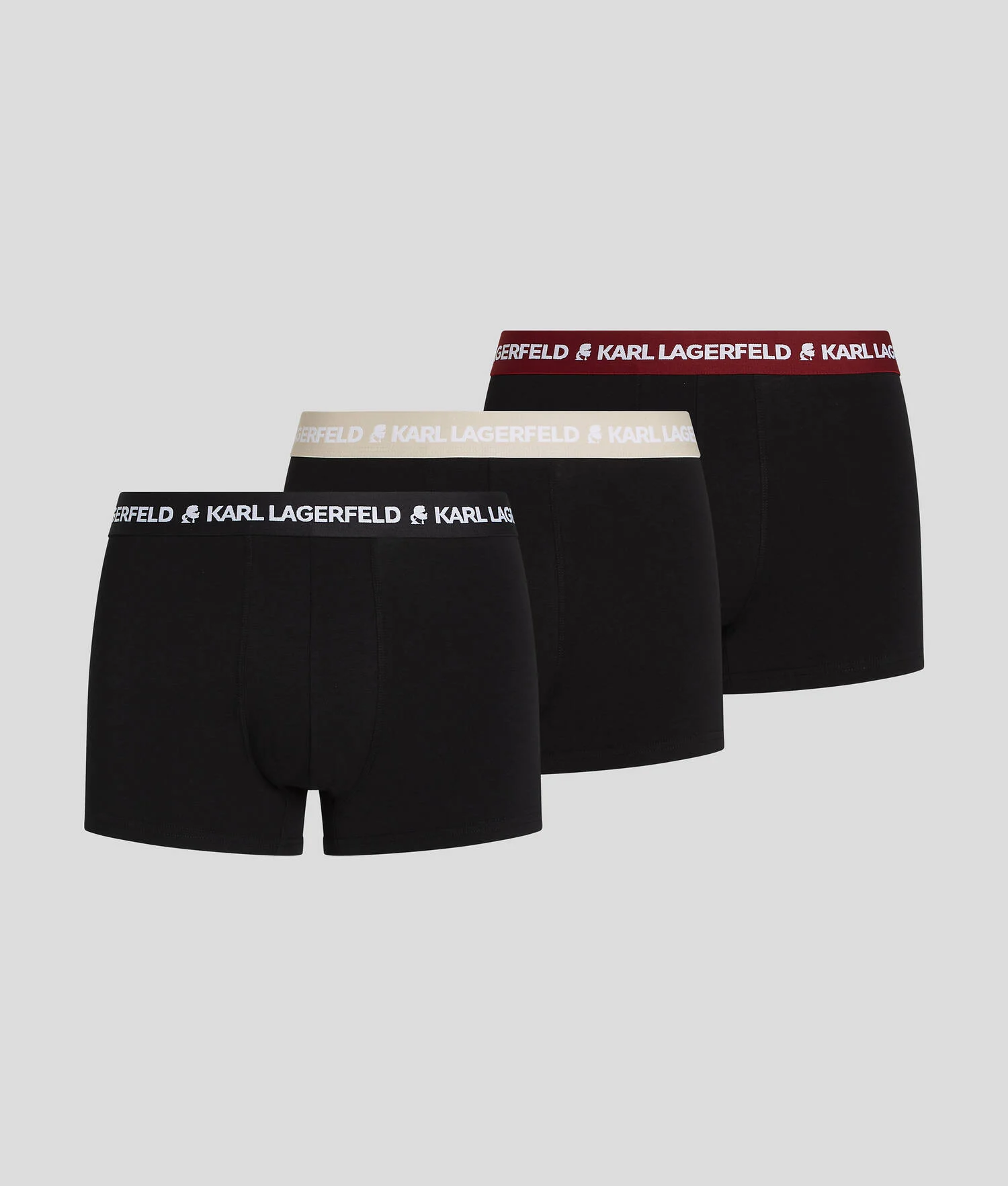 CALEÇONS AVEC LOGO KARL - LOT DE 3 - Chateau Gris-Cabernet-Noir