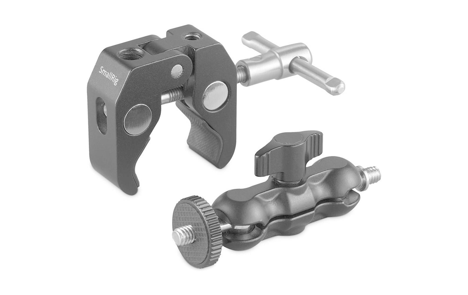 Multi-Functional Crab-Shaped Clamp mit Ballhead Magic ArmMultifunktionale Klemme mit Kugelkopfarm