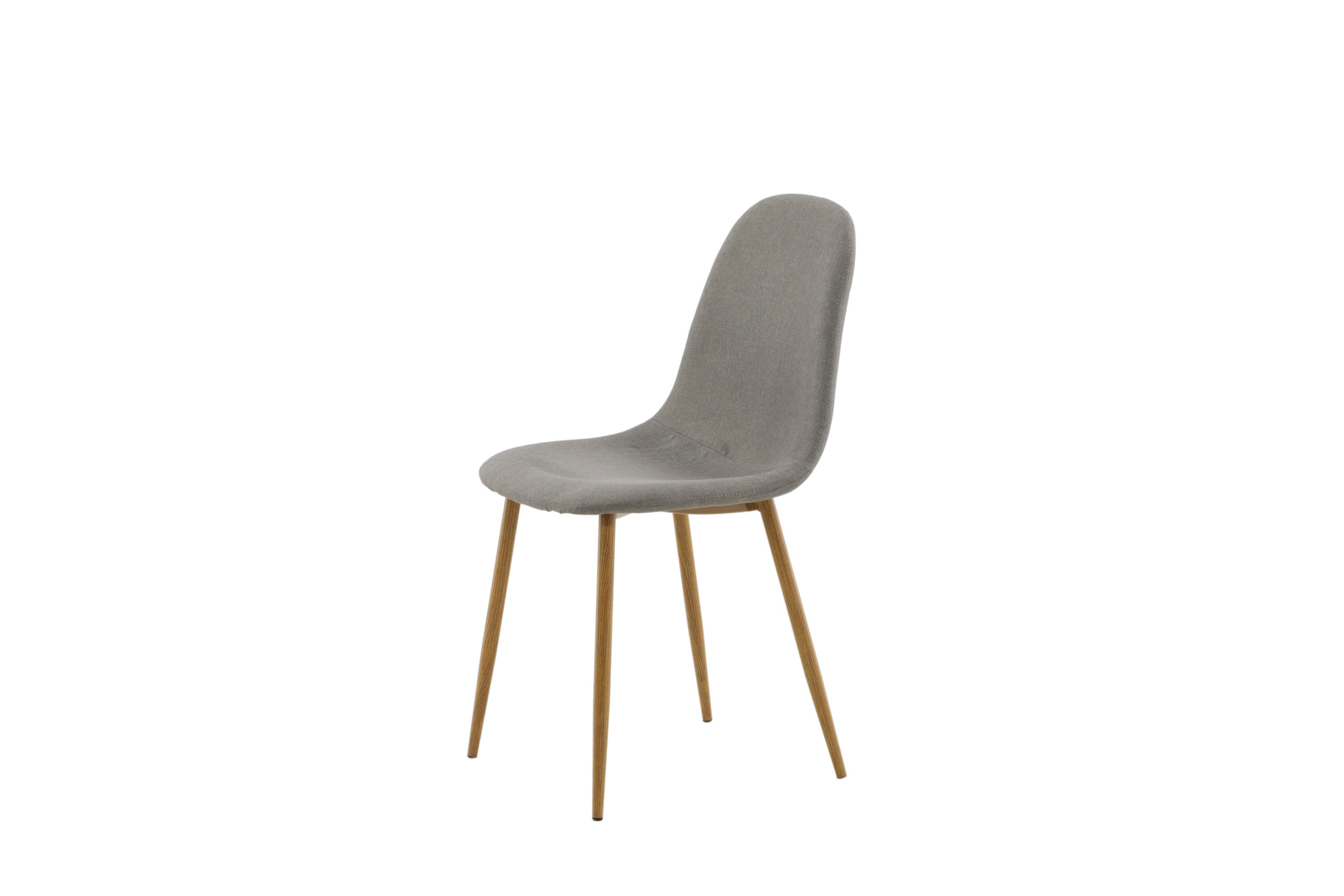 Hakaro Eetkamerstoel - Grijs met houten poten