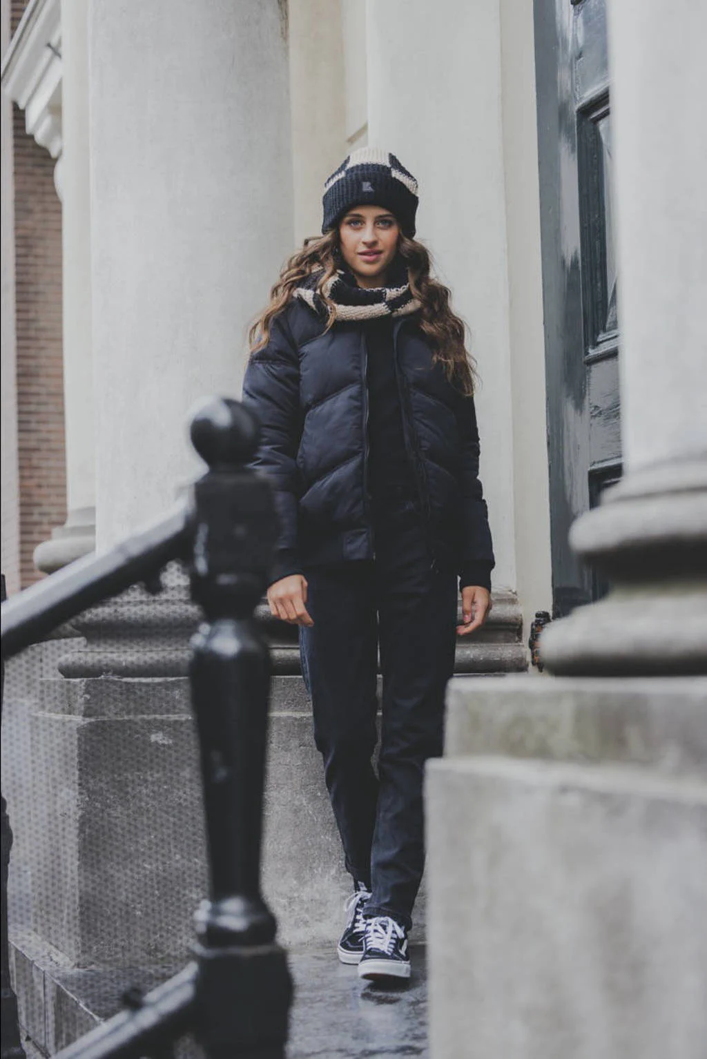 LOOXS gewatteerde winterjas zwart