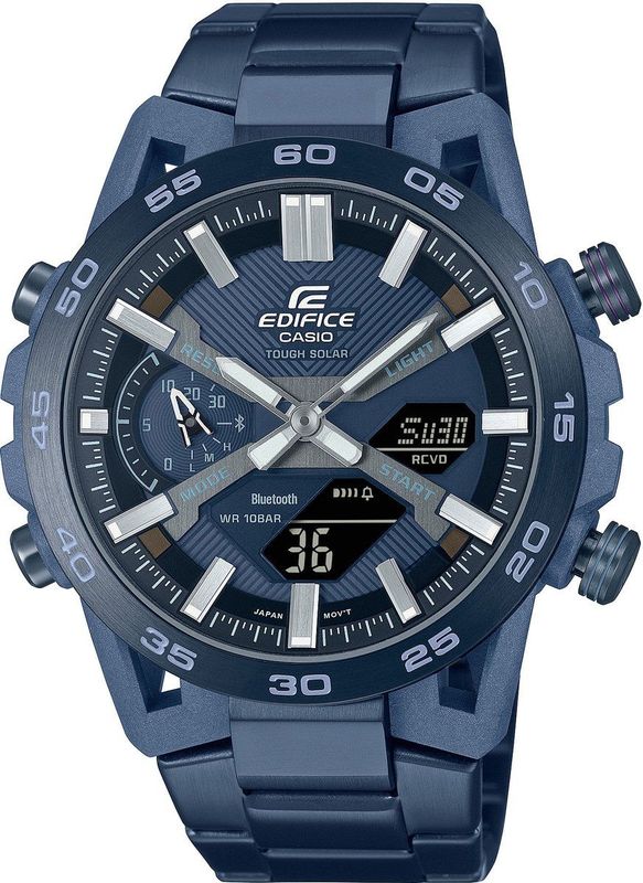 Casio - ECB-2000CB-2AEF - Sporthorloge - Blauw - Digitaal Horloge - Chronograaf - 47.80 mm