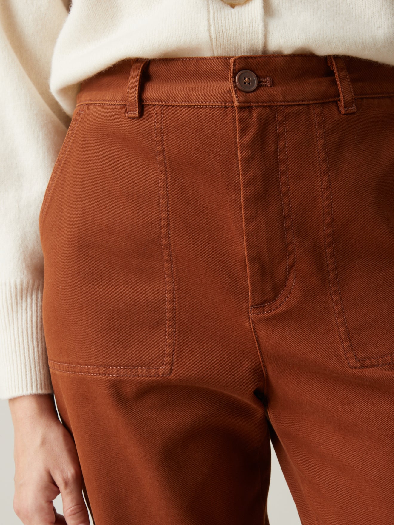 Pantalon cargo coton stretch femme Inès