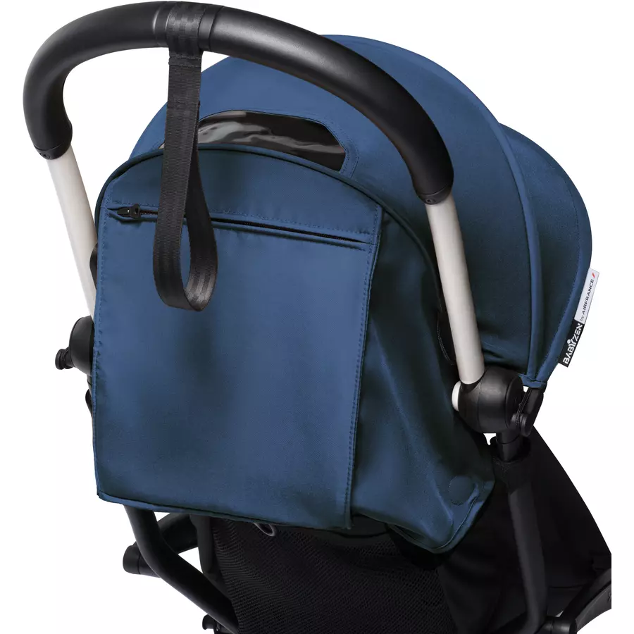 BABYZEN Kinderwagen YOYO2 6+ White mit Textilset Air France Blue und Backpack YOYO Black