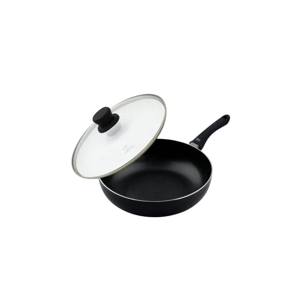 Poêle wok en aluminium avec couvercle en verre 20 cm Smart life Elo