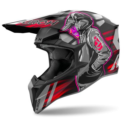 Casque cross Airoh WRAAAP - CYBER 2024 - Rouge
