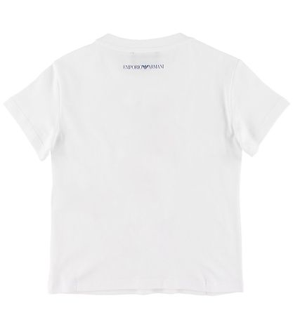 Emporio Armani T-Shirt - Weiß m. Pink/Gold