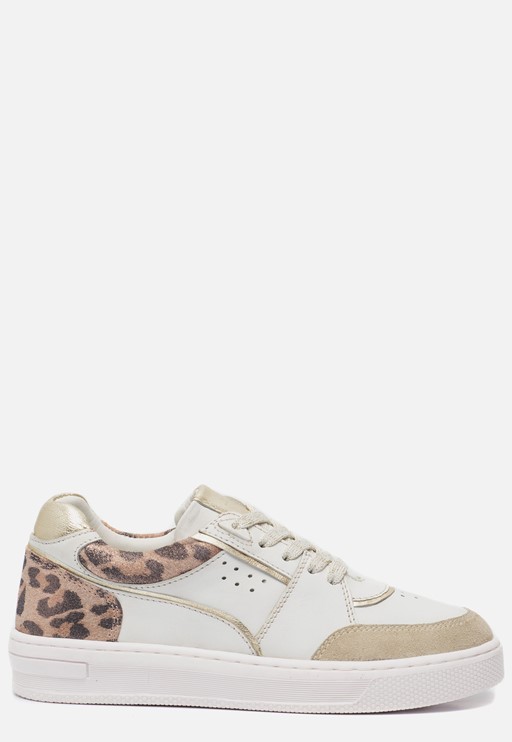 Muyters Retro Sneakers wit Leer