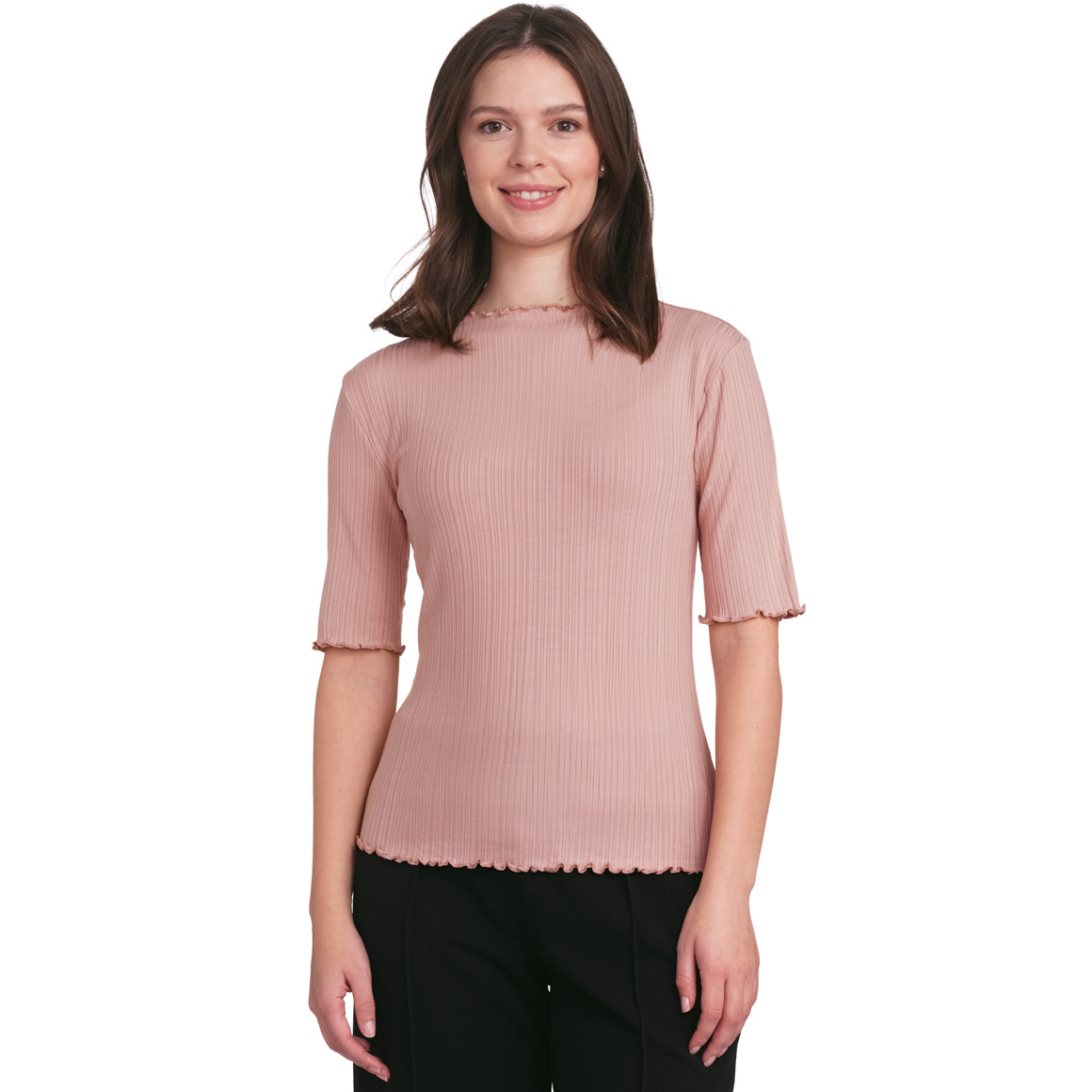Gina Collection Damen T-Shirt aus Viskose-Mix rosa