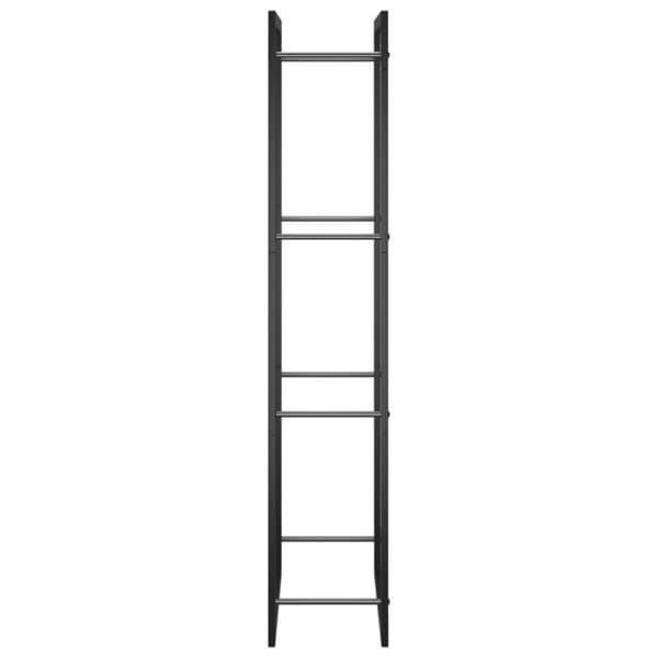 vidaXL Vedstativ matt svart 50x28x132 cm stål