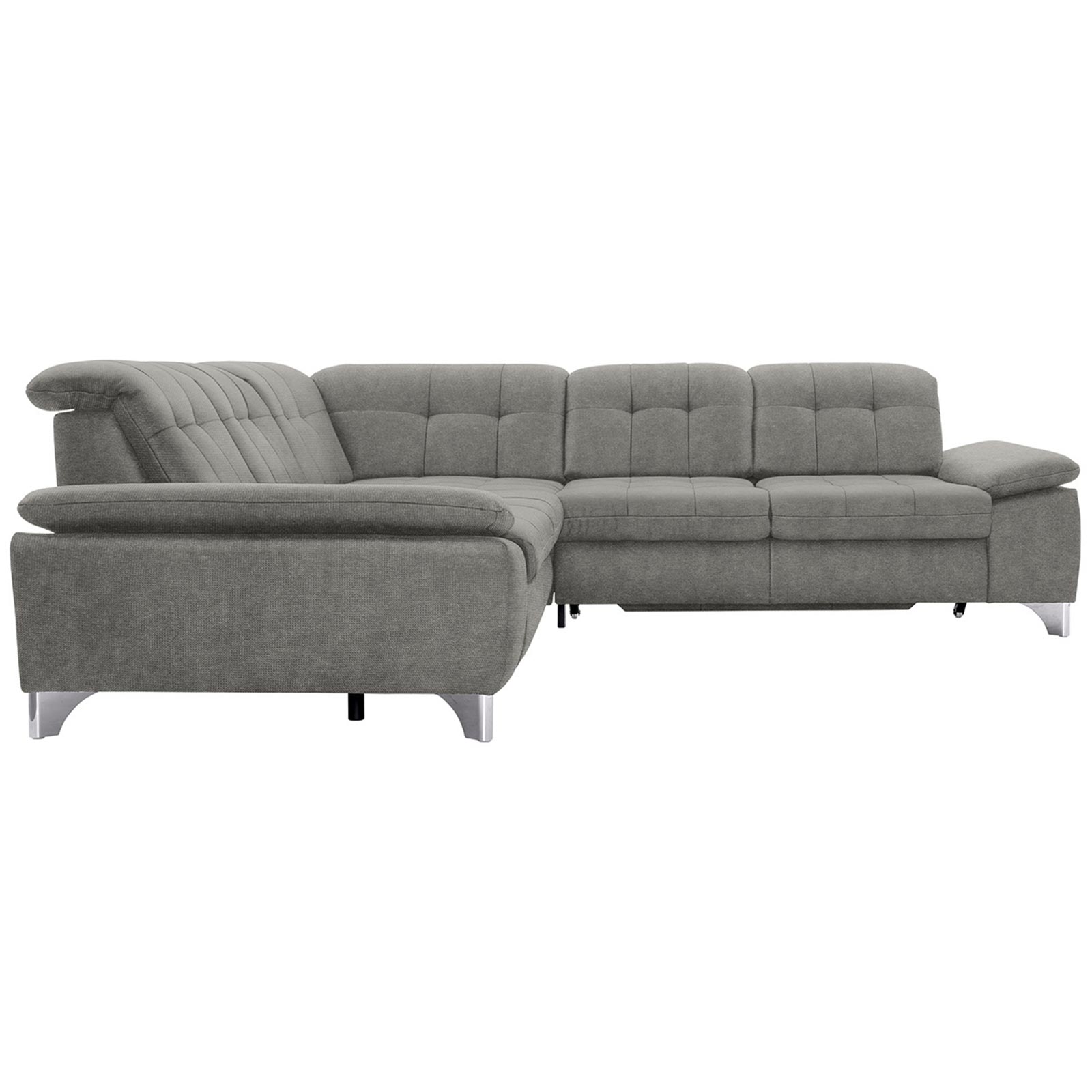 polsterpower Ecksofa - Belle silver - Basismodell - links